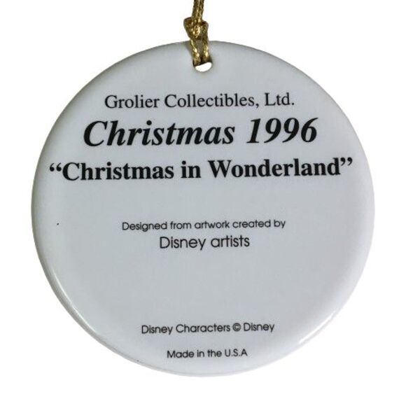 Disney Grolier ‘Tis the Season “Christmas in Wonderland” Ornament Alice Hare - Picture 3 of 3